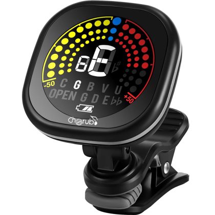 Rechargeable Guitar Tuner Clip On Tuner for All Instruments - Guitar, Violin, Ukulele & Chromatic Tuning Modes, Fast & Accurate, Easy to Read Color Display, Professional and Beginner