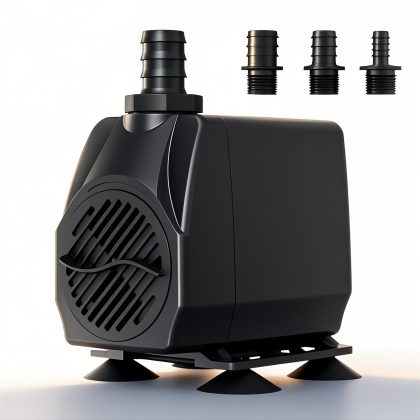 2500L/H 35W Submersible Water Pump for Fountain Aquarium Pond Garden and Water Pump Ultra-Quiet Hydroponics System with 3 Nozzles