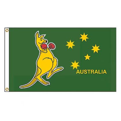 Australia Boxing Kangaroo Flag 90x150cm – National Symbol | Indoor/Outdoor | Weatherproof & Fade Resistant