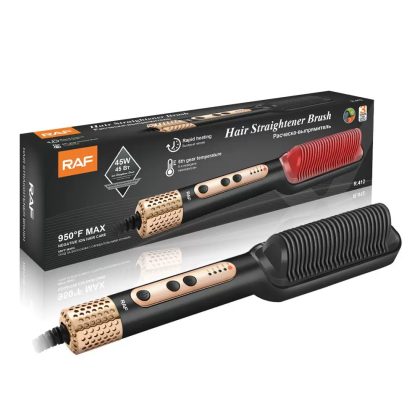 Hair Straightener Brush - Ceramic Ionic Hair Straightener Brush...