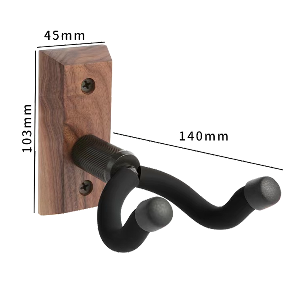 Guitar Wall Mount Hanger 3 Pack,Wood Guitar Holder,Easy to Install,Fits All Size Guitars,Bass,Mandolin,Banjo,Ukulele (Wood-3Pack) - Image 3