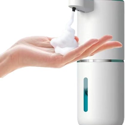 4-Level Automatic Foaming Soap Dispenser,380ML Touchless Hand Soap Dispenser,USB Rechargeable with Infrared Motion Sensor for Home,Bathroom,Kitchen