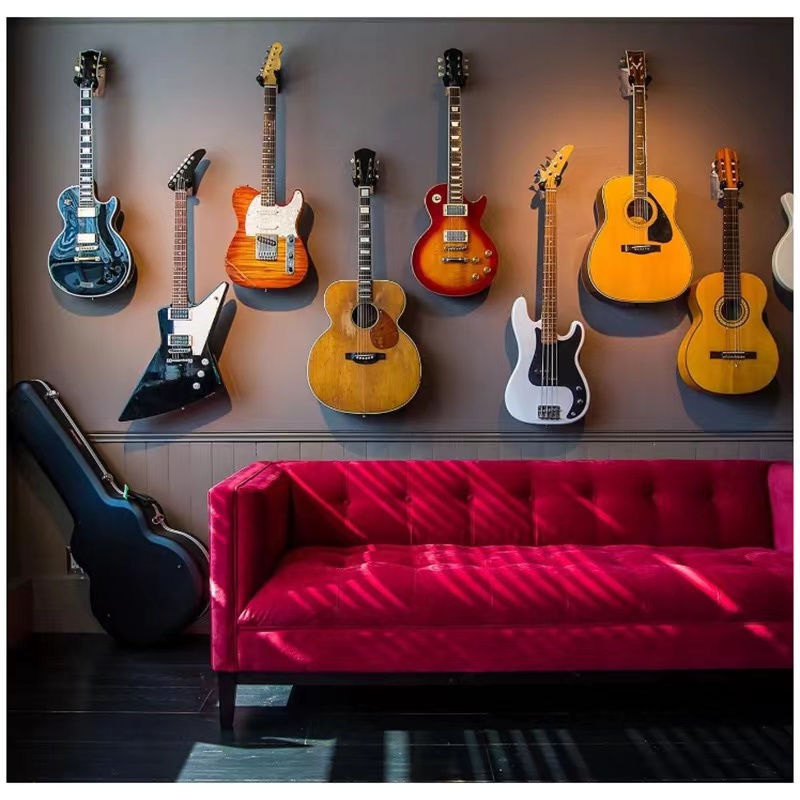 Guitar Wall Mount Hanger 3 Pack,Wood Guitar Holder,Easy to Install,Fits All Size Guitars,Bass,Mandolin,Banjo,Ukulele (Wood-3Pack) - Image 8