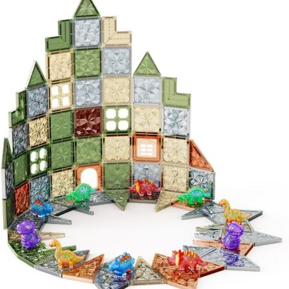 Magnet Building Tiles 105pcs Montessori Toys Educational Learning Magnetic Blocks Toy Set for Kids