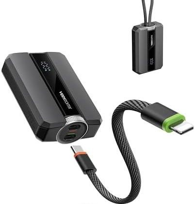 VEEKTOMX Power Bank 30W Fast Charging Portable Charger 10000mAh with Built in Versatile Cables USB C Powerbank Travel Essential