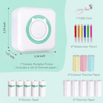 Mini Sticker Printer for iPhone & Android - Blue