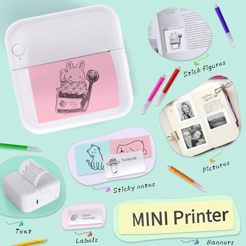 Mini Sticker Printer for iPhone & Android - Blue - Image 4