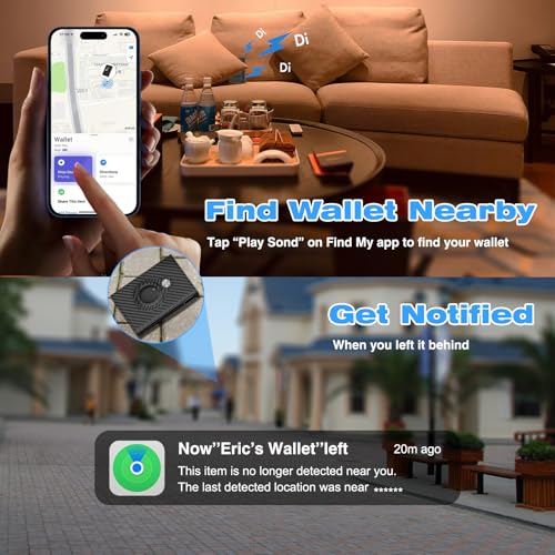 Smart Find My wallet black view 2