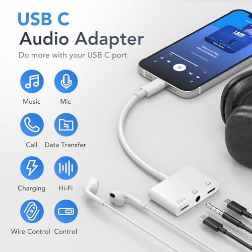 USB-C to 3.5mm Headphone and Charger Adapter image 2