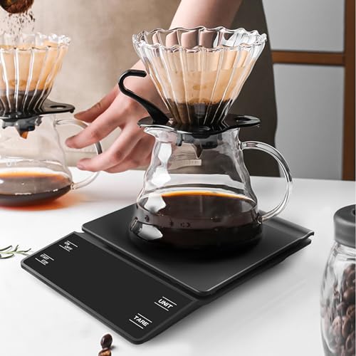 Digital Coffee Scale with Timer - 3kg / 0.1g Precision, Black image 6
