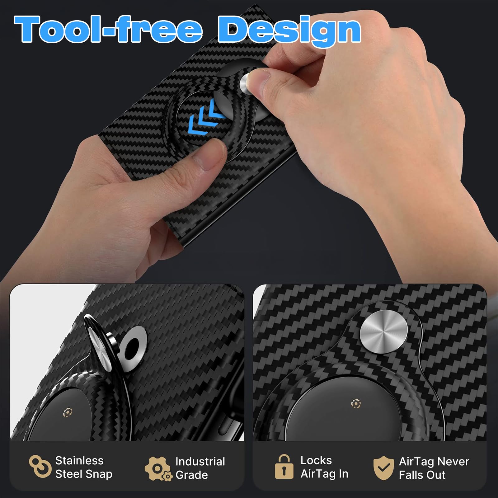 Smart Find My wallet black view 9