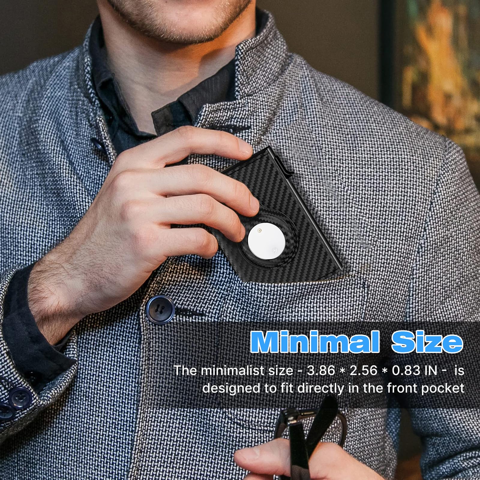 Smart Find My wallet black view 11