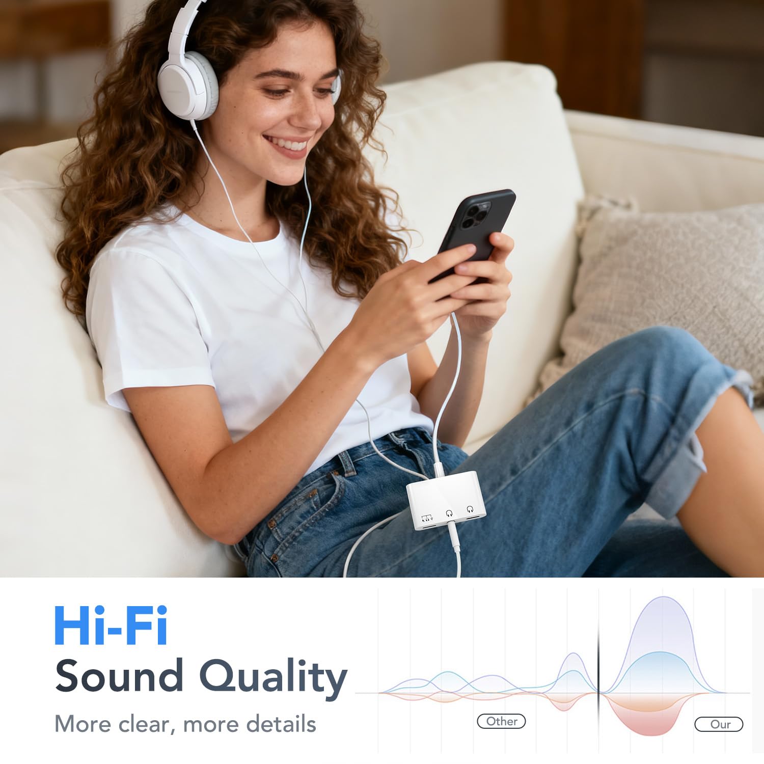 USB-C to 3.5mm Headphone and Charger Adapter image 6