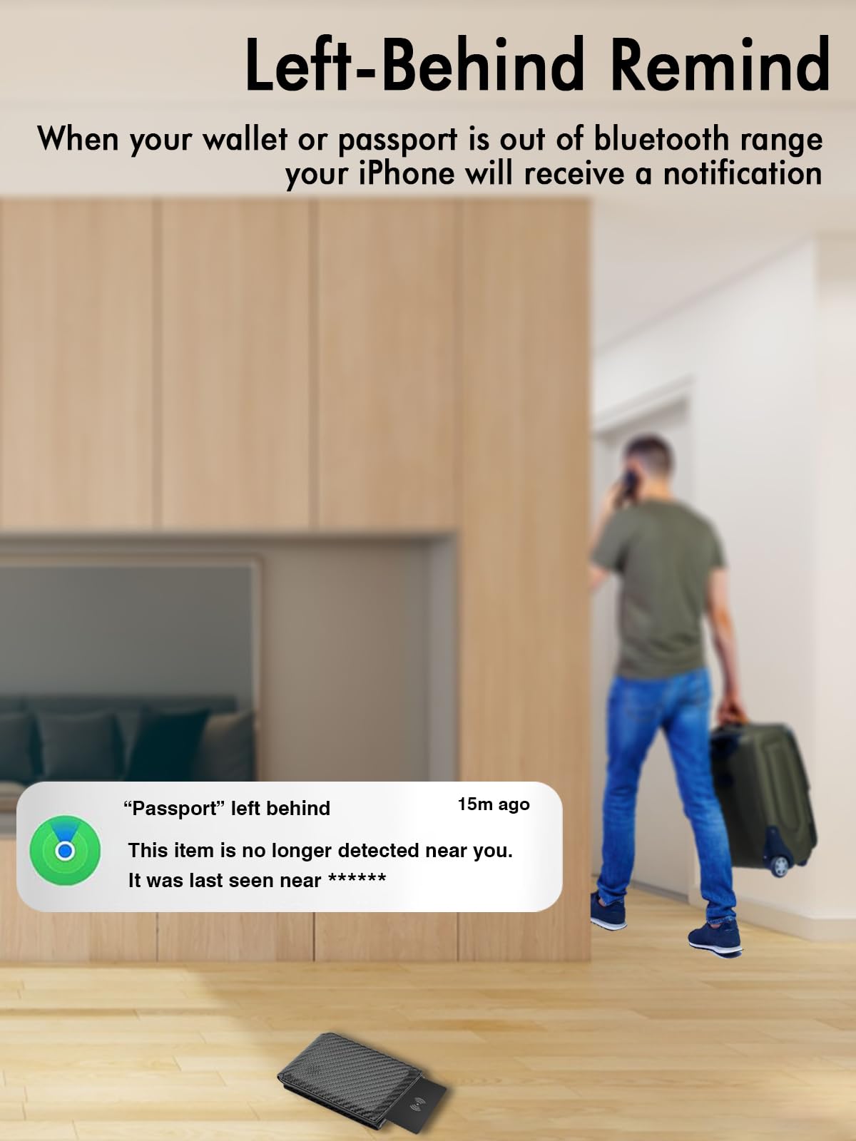 Smart Wallet Tracker Card - Wireless Charging, Works with Apple Find My image 6