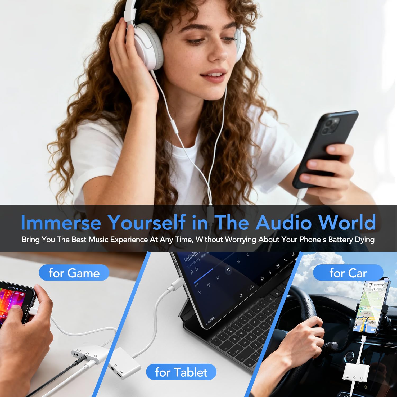 USB-C to 3.5mm Headphone and Charger Adapter image 9