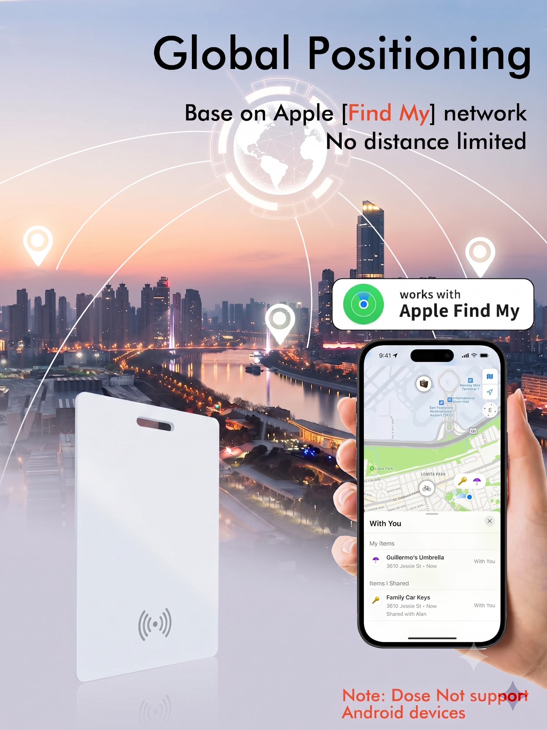 Smart Wallet Tracker Card - Wireless Charging, Works with Apple Find My image 10