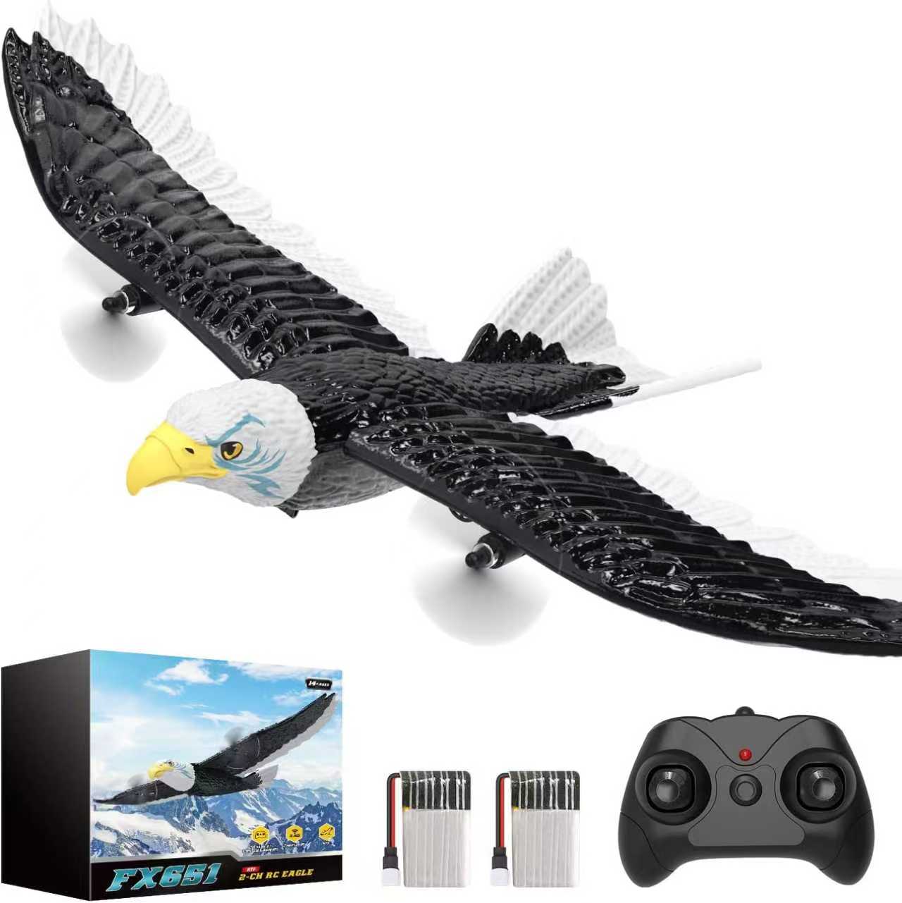 DEERC Remote Control Eagle Plane - 2.4GHz RC Bird with 2 Batteries image 8