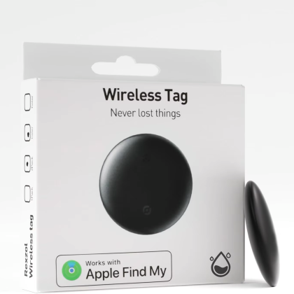 Wireless Find My tag black view 1