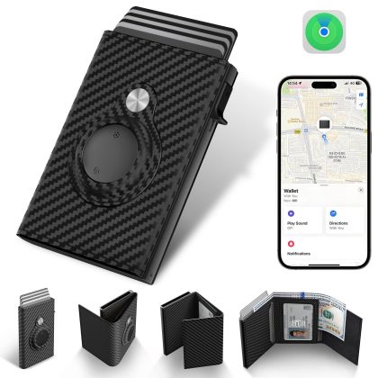 Smart Find My wallet black view 1