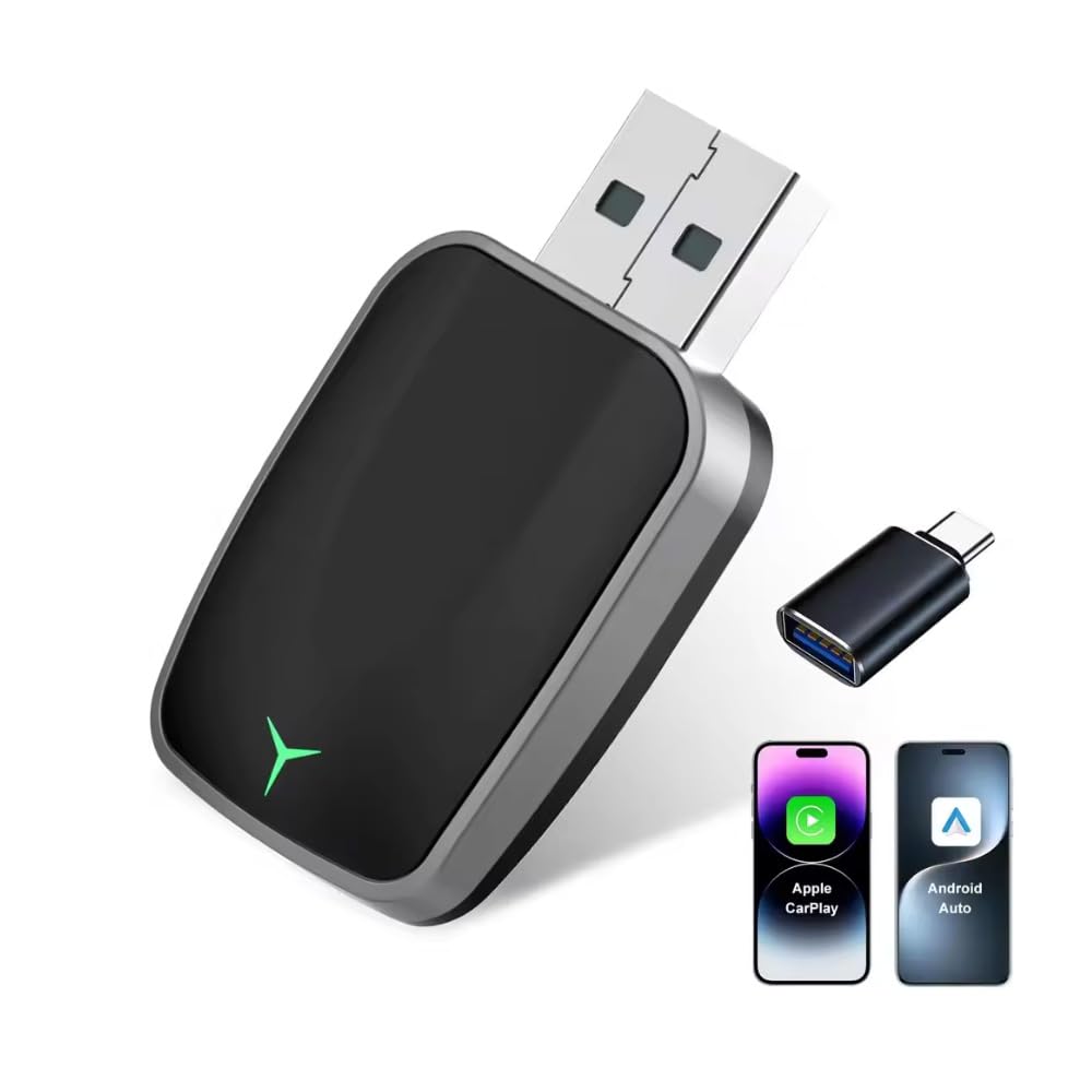 2-in-1 Wireless CarPlay and Android Auto Adapter