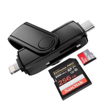 Lightning and USB-C Dual Connector SD Card Reader