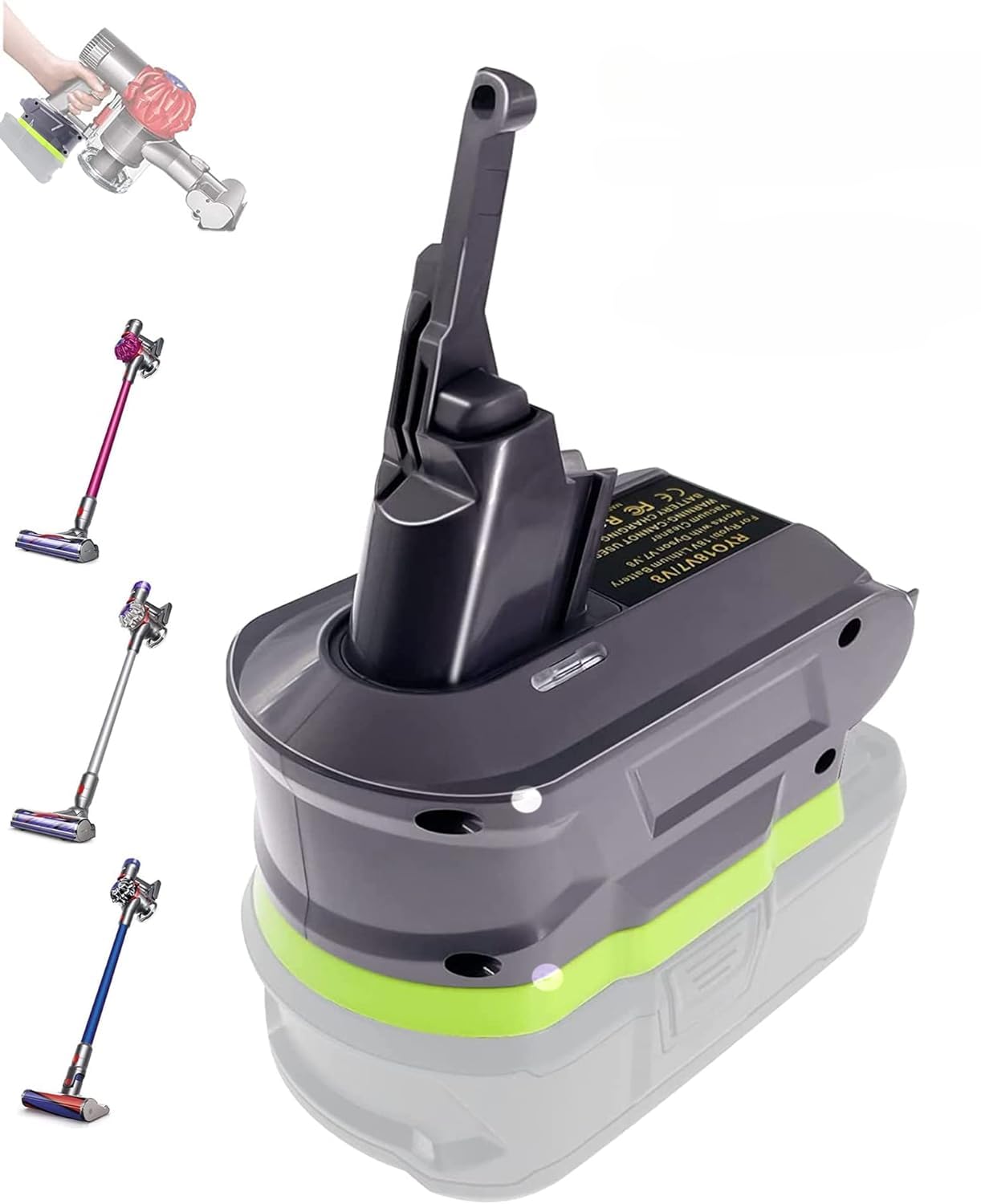 Ryobi 18V Battery Adapter for Dyson V7 & V8 Vacuum Cleaners