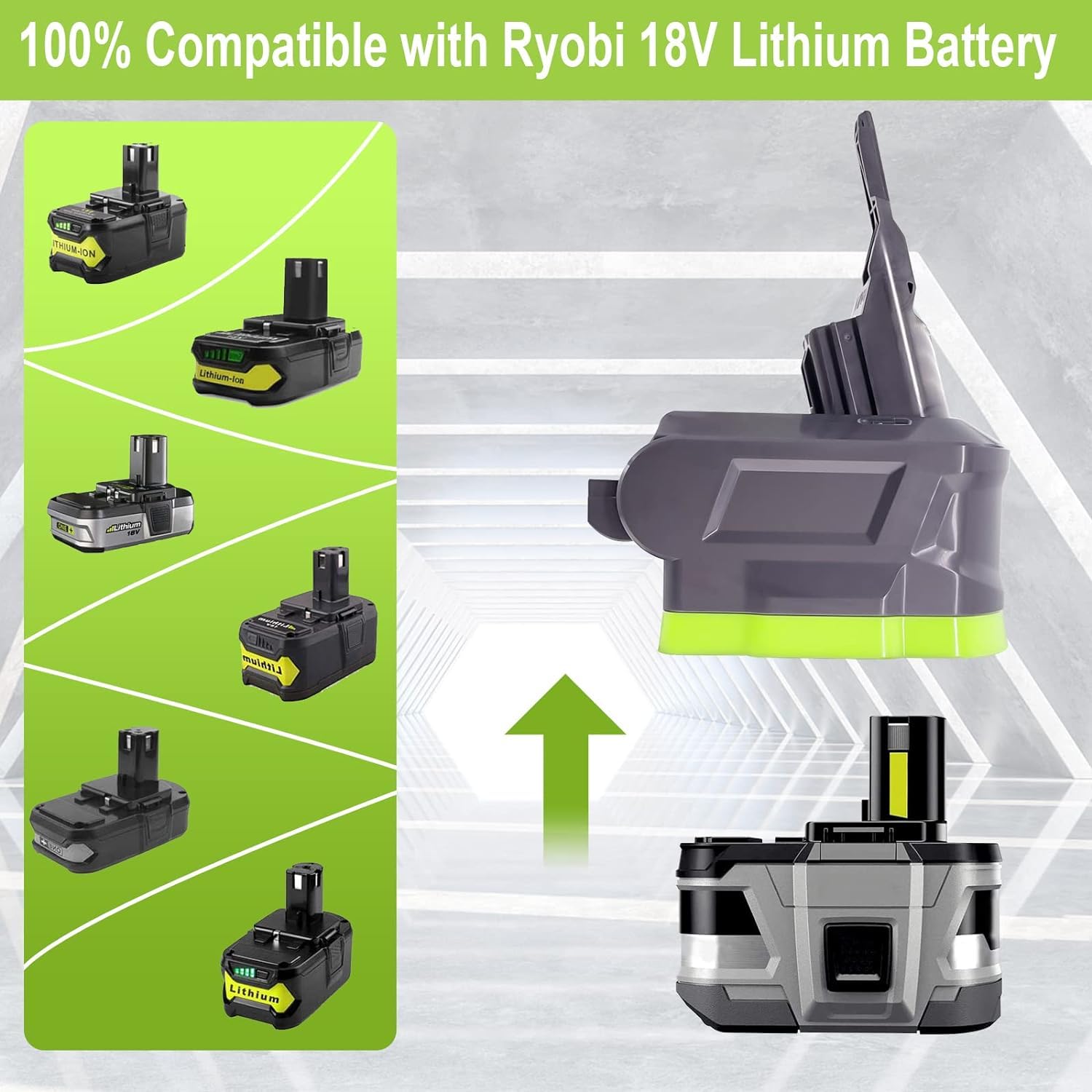 Ryobi 18V Battery Adapter for Dyson V7 & V8 Vacuum Cleaners