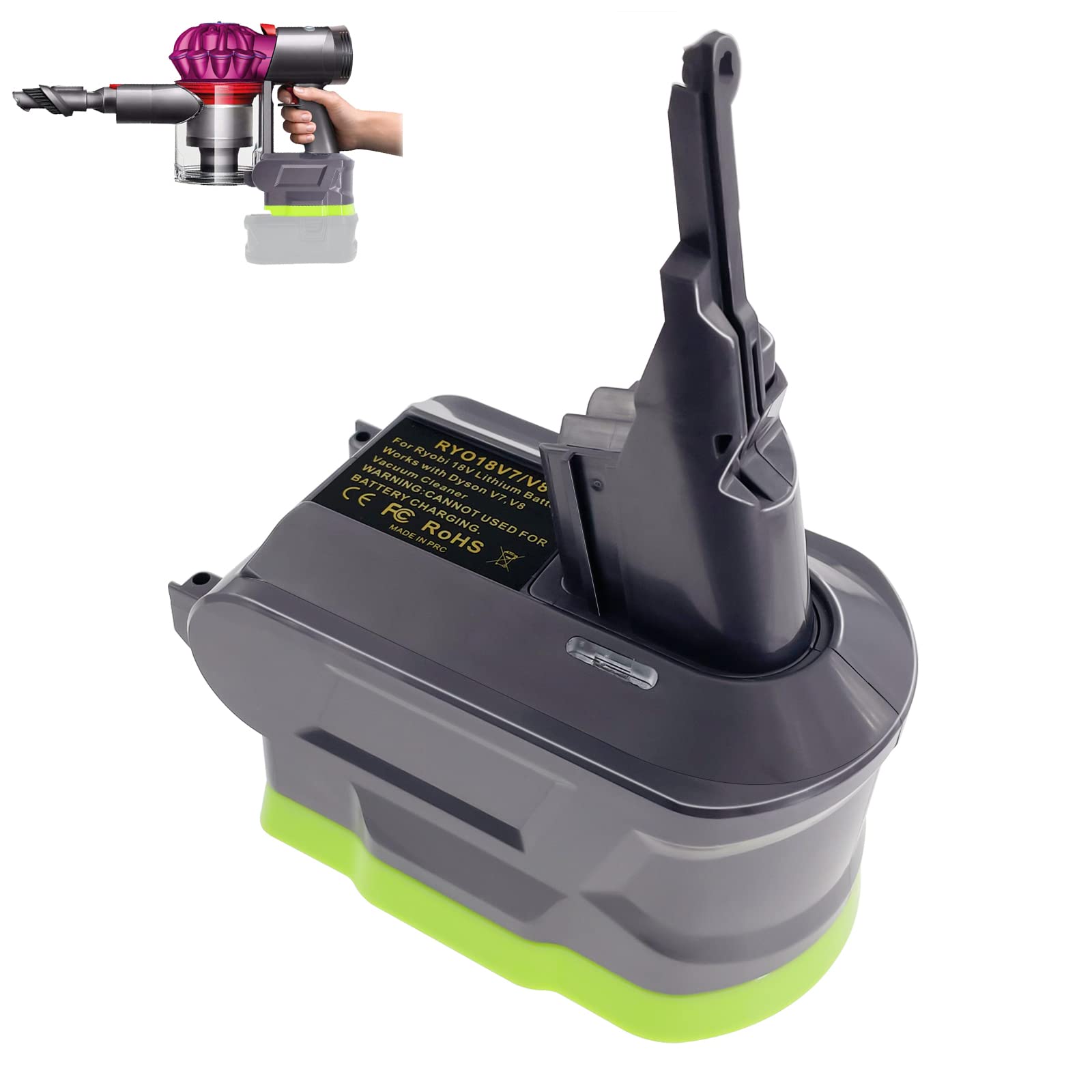 Ryobi 18V Battery Adapter for Dyson V7 & V8 Vacuum Cleaners