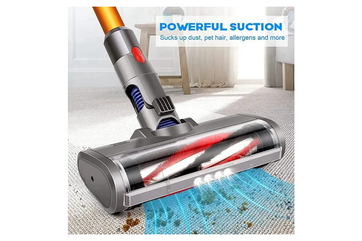 LED Soft Roller Floor Head for Dyson V7 V8 V10 V11 - Hard Floors
