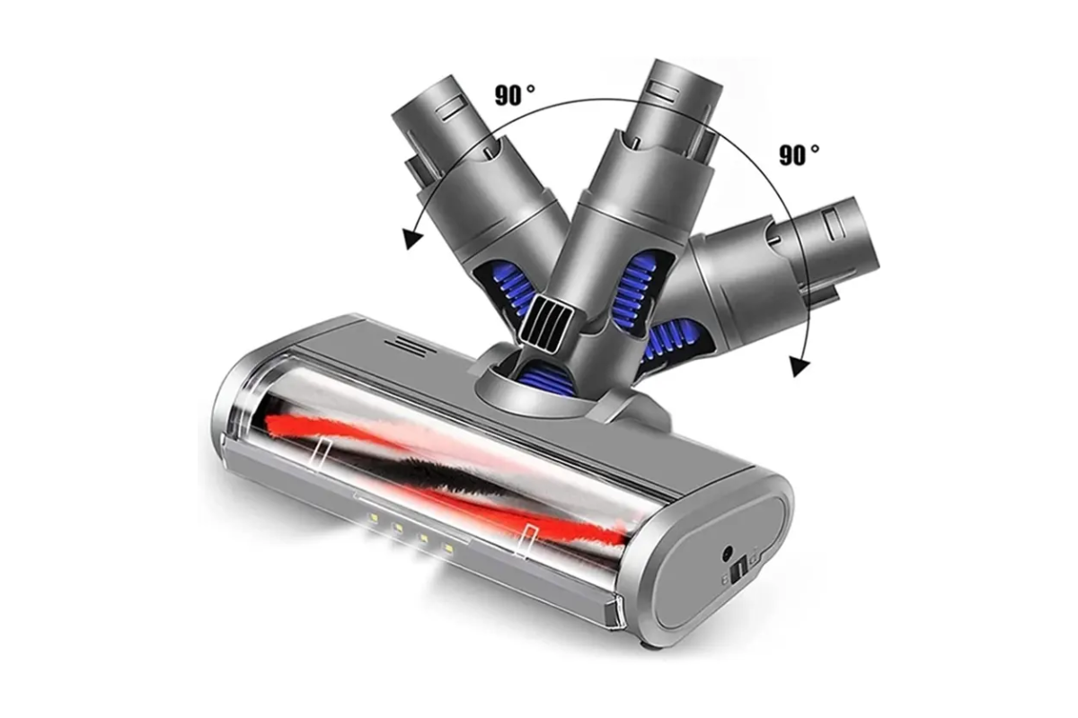 LED Soft Roller Floor Head for Dyson V7 V8 V10 V11 - Hard Floors