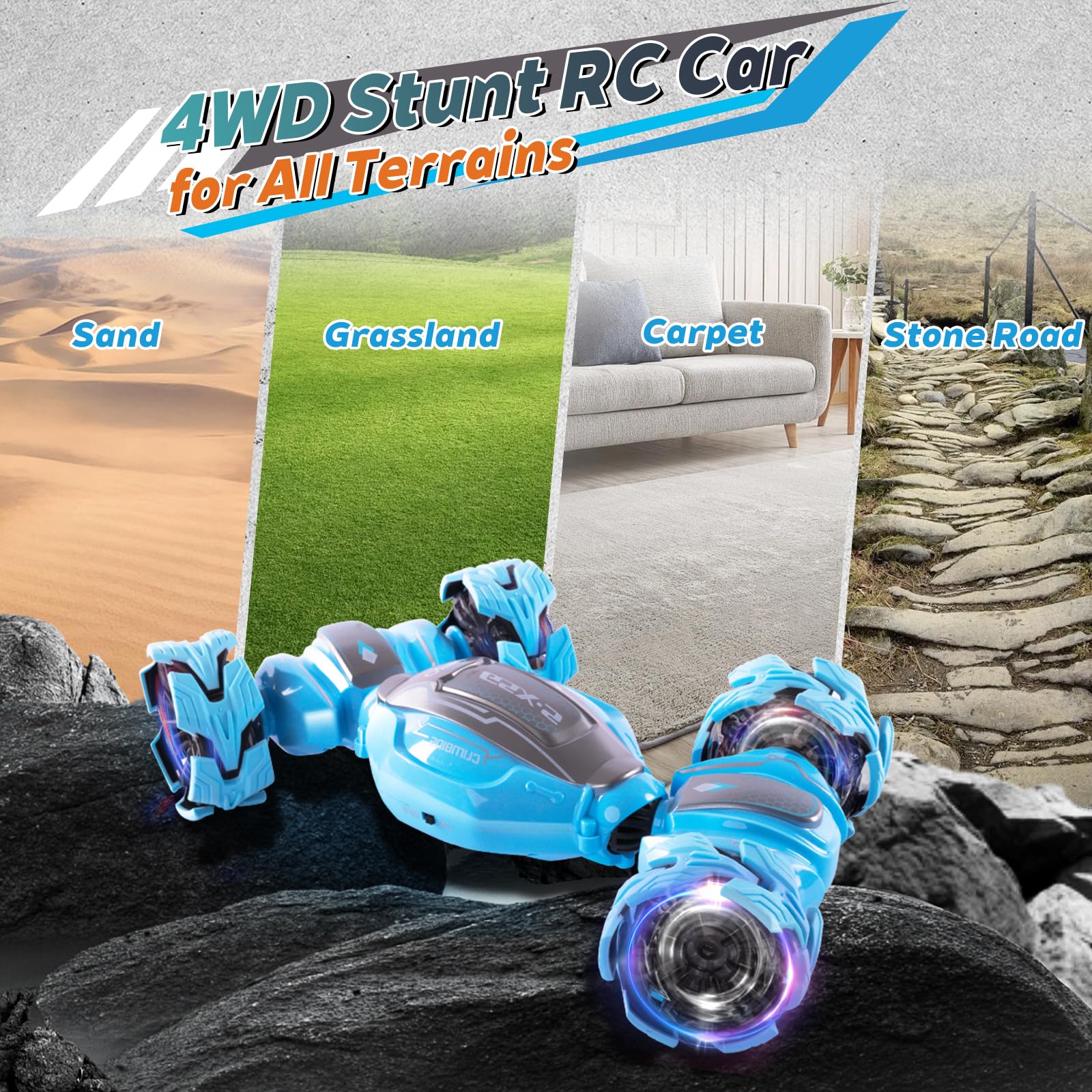 LOYOBOHO RC stunt car remote control and functions